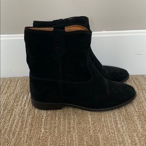 Isabel Marant black suede ankle booties